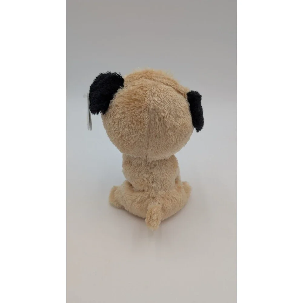 Ty Beanie Boos - PUGSLY Pug Dog (Original Purple Tag & Solid Eyes) 6
